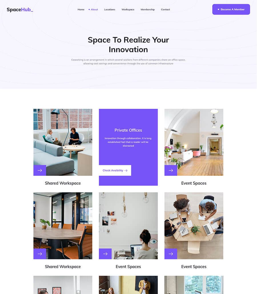 Space Hub Workspace Page thumbnail